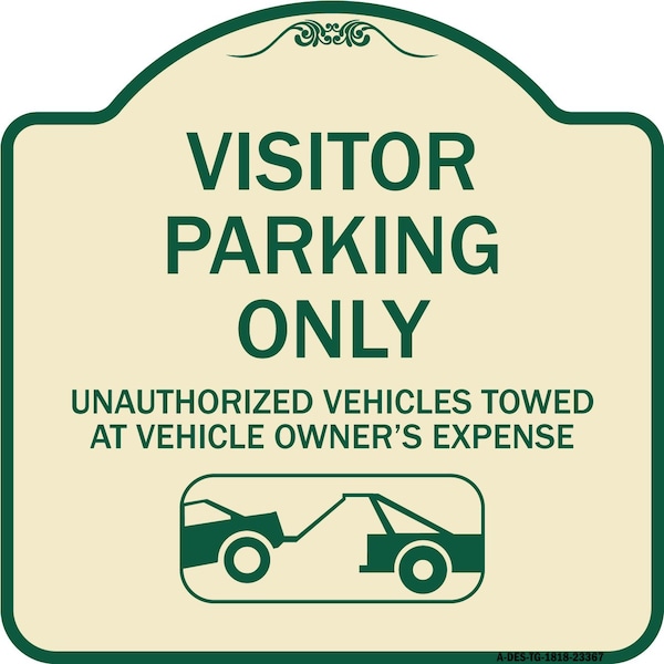 Parking Restriction Visitor Parking Only Unauthorized Vehicles Towed at Owner Expense, TG-1818-23367